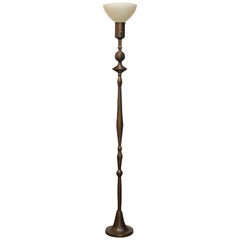 Giacometti Style Solid Bronze Pomme De Pin Floor Lamp