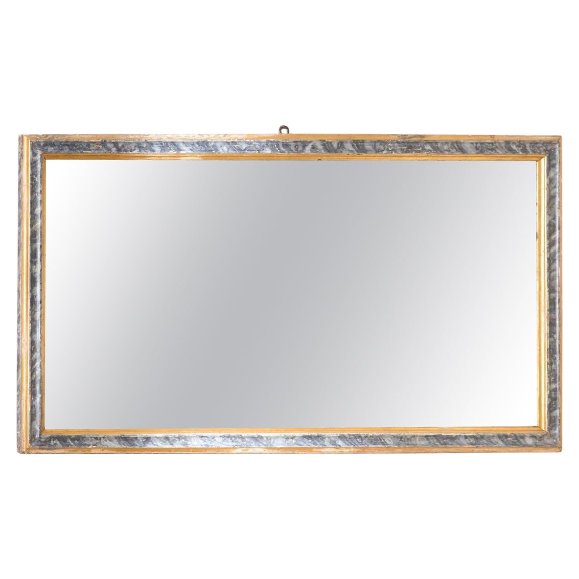Very large 19th century Italian faux marble painted mirror