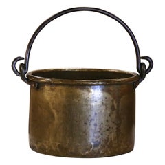 Mid-19th Century French Brass and Wrought Iron Kindling Cache Pot Planter