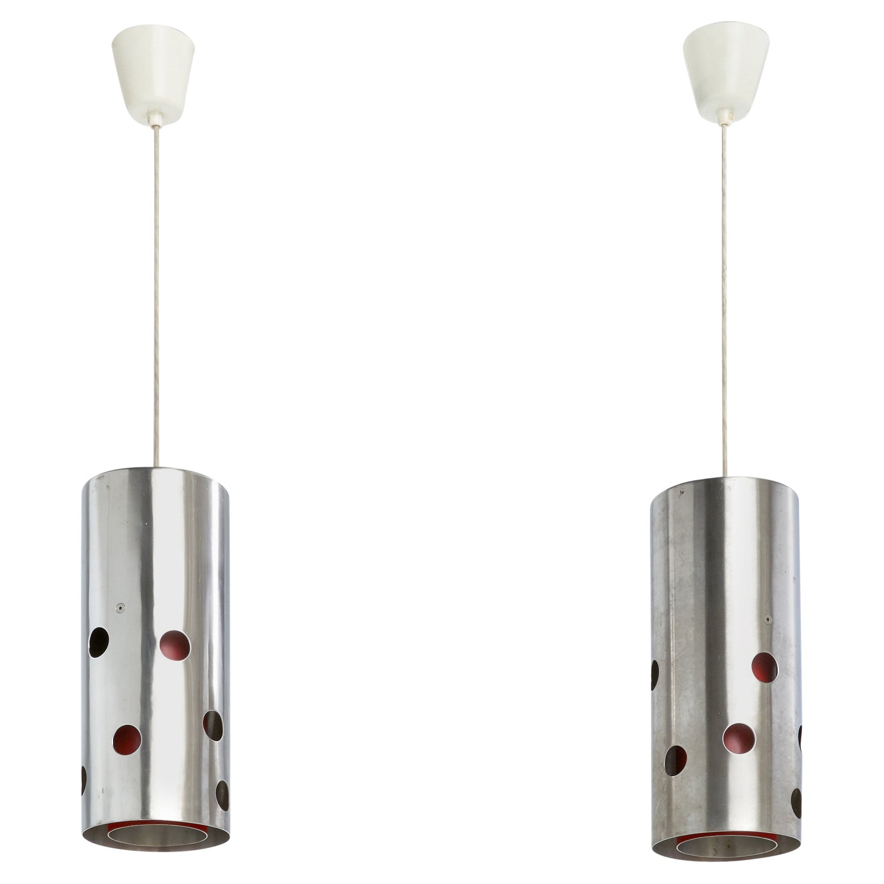 Danish Designer, Pendant Lights, Metal, Denmark, 1960s