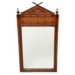 Französisch Provincial Faux Bambus Wandspiegel, 1900s