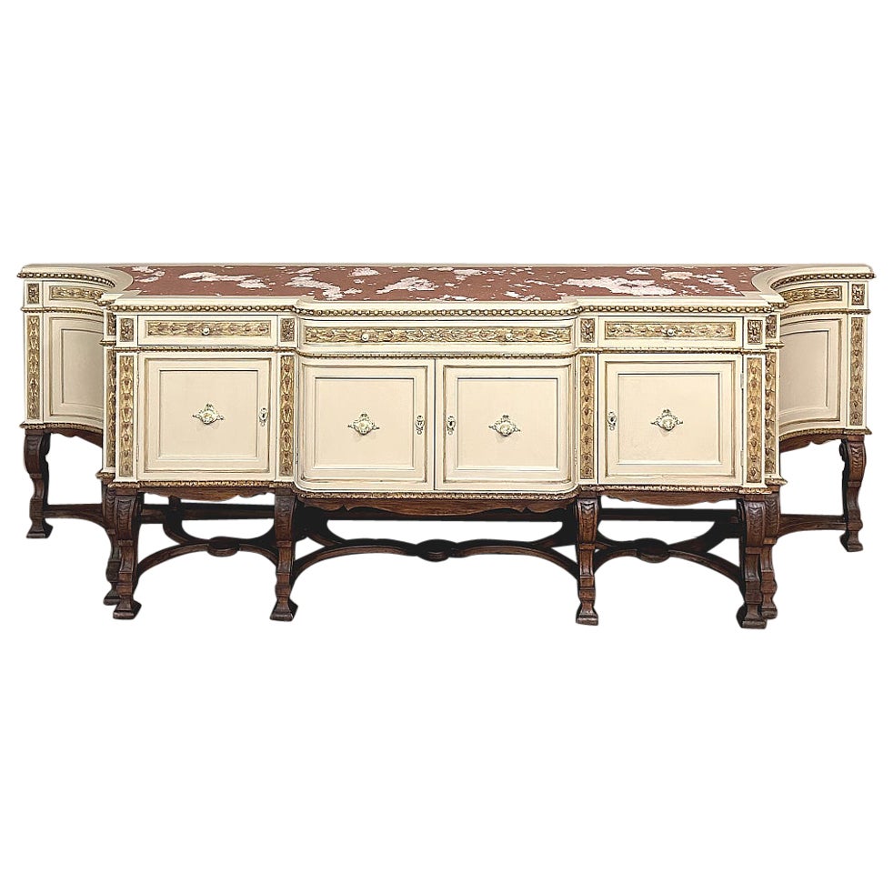 Große antike italienische neoklassizistische Barock-Konsole ~ Barock bemalt ~ Buffet im Angebot