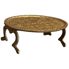 Vintage Miniature Dollhouse Round Metal Table - Made in India