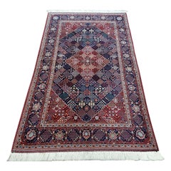 Handgefertigter persischer Kashan-Teppich im Vintage-Stil 4.4' x 7.3' 1950er Jahre - 1D189