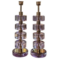 Murano Lavender Lamps