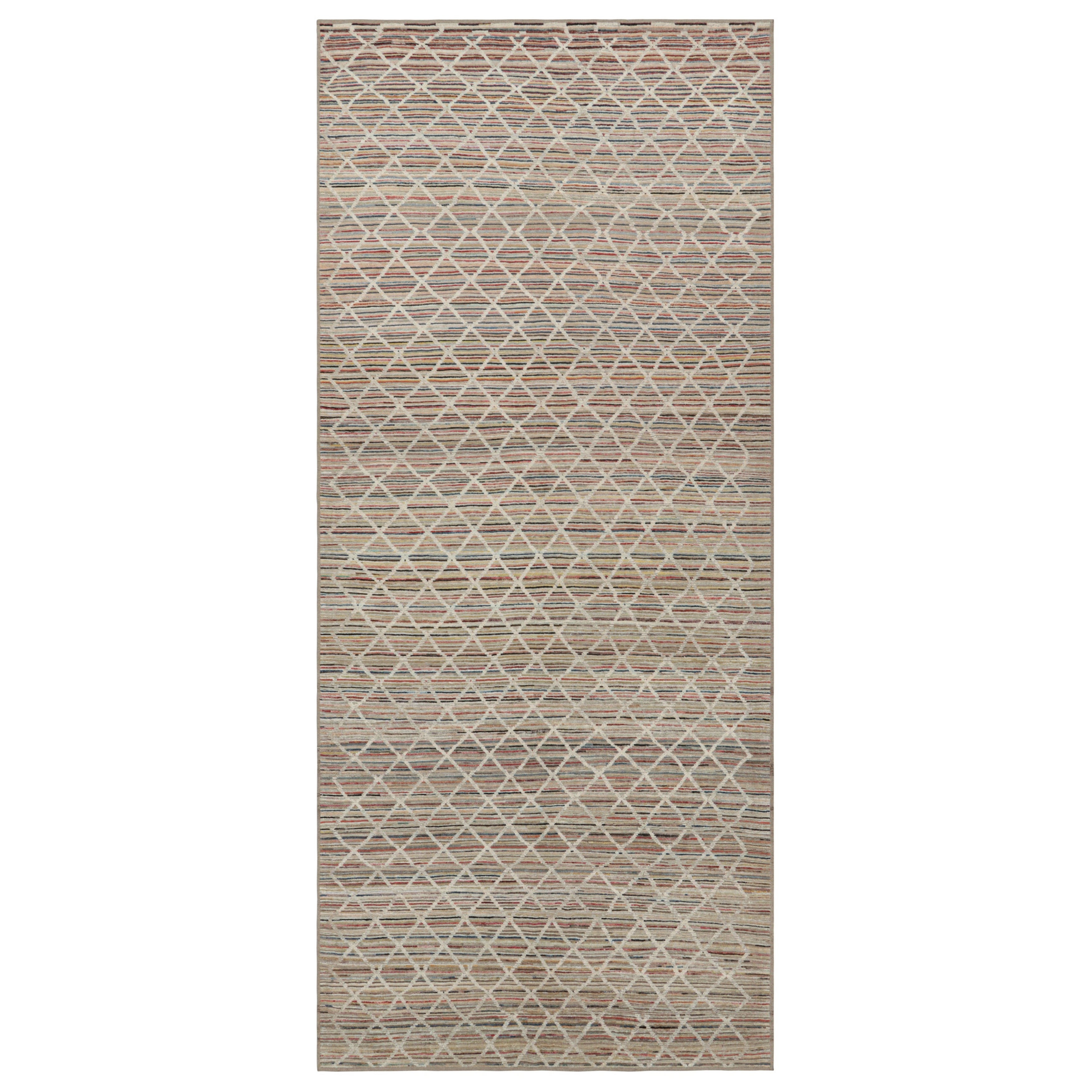Rug & Kilim's Gallery Läufer mit bunten Streifen und geometrischen Mustern