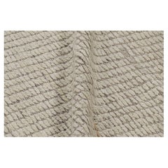 Rug & Kilim’s Extra-Long Kilim Runner Rug with White Textural Stripes and Striae