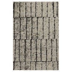 Rug & Kilim’s Extra-Long Kilim Runner Rug with White Textural Stripes and Striae
