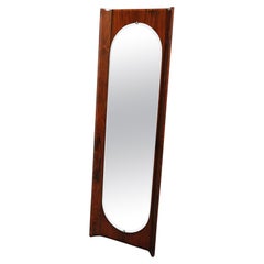 Vintage Italian Modern Rosewood Wall Mirror Designed by Donati for Stil Glass