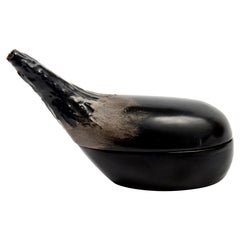 Japanese Kogo or inecens box in the form of a realistic eggplant