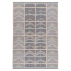 Tappeto in stile scandinavo Rug & Kilim in blu con motivi geometrici Chevron
