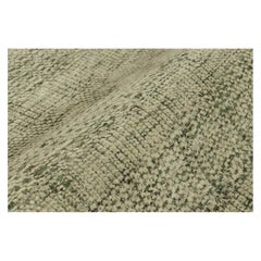 Rug & Kilim’s Contemporary Textural Rug in Green and White Tones