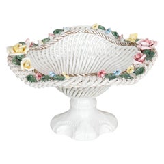 Centre de table en céramique signé Bassano, 1960, coupe à fruits