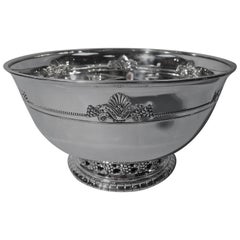 Very Interesting Sterling Silver Art Deco Bowl by Wallace in Nordic Pattern