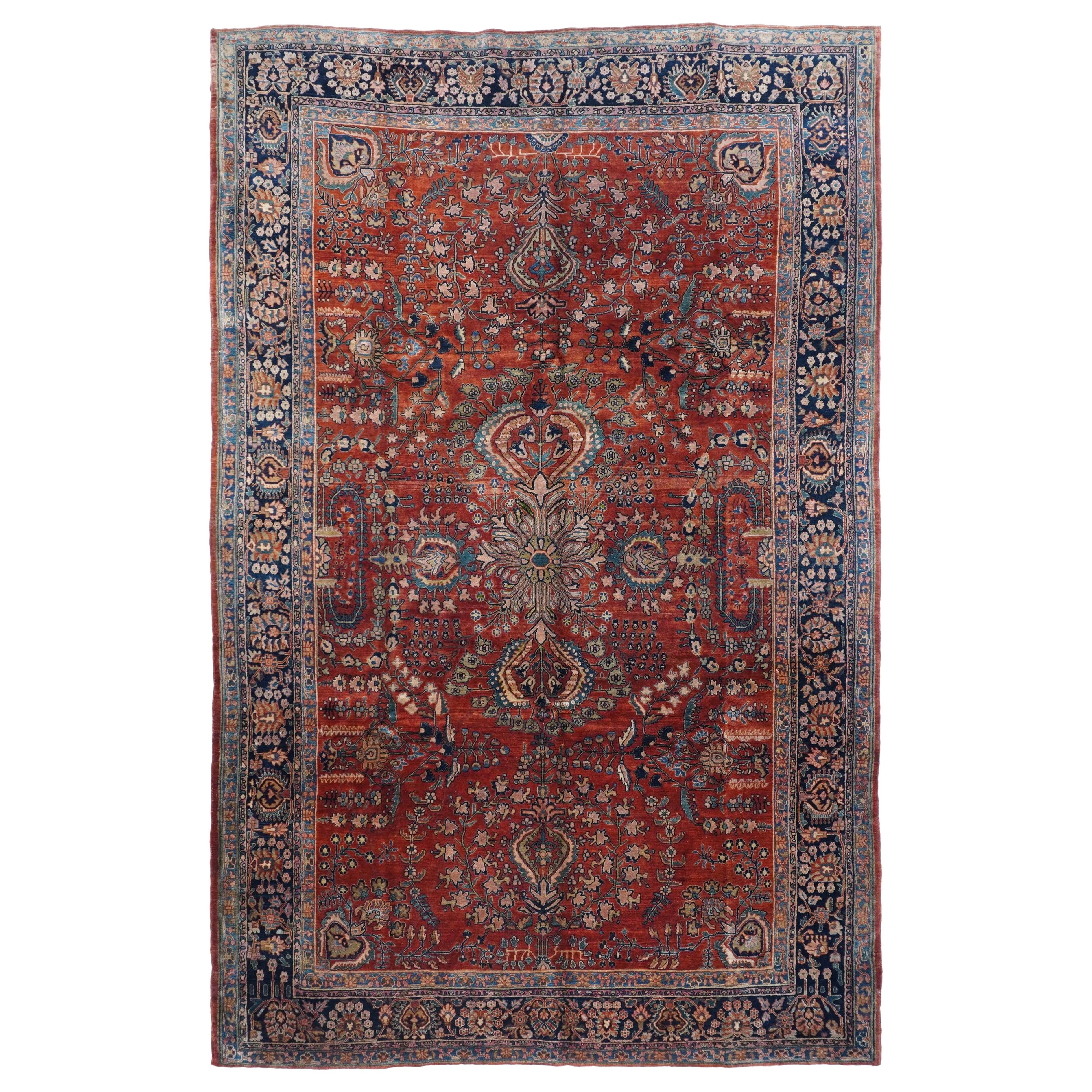 Tapis persan antique Mohajeran Sarouk 7'1" x 11'1