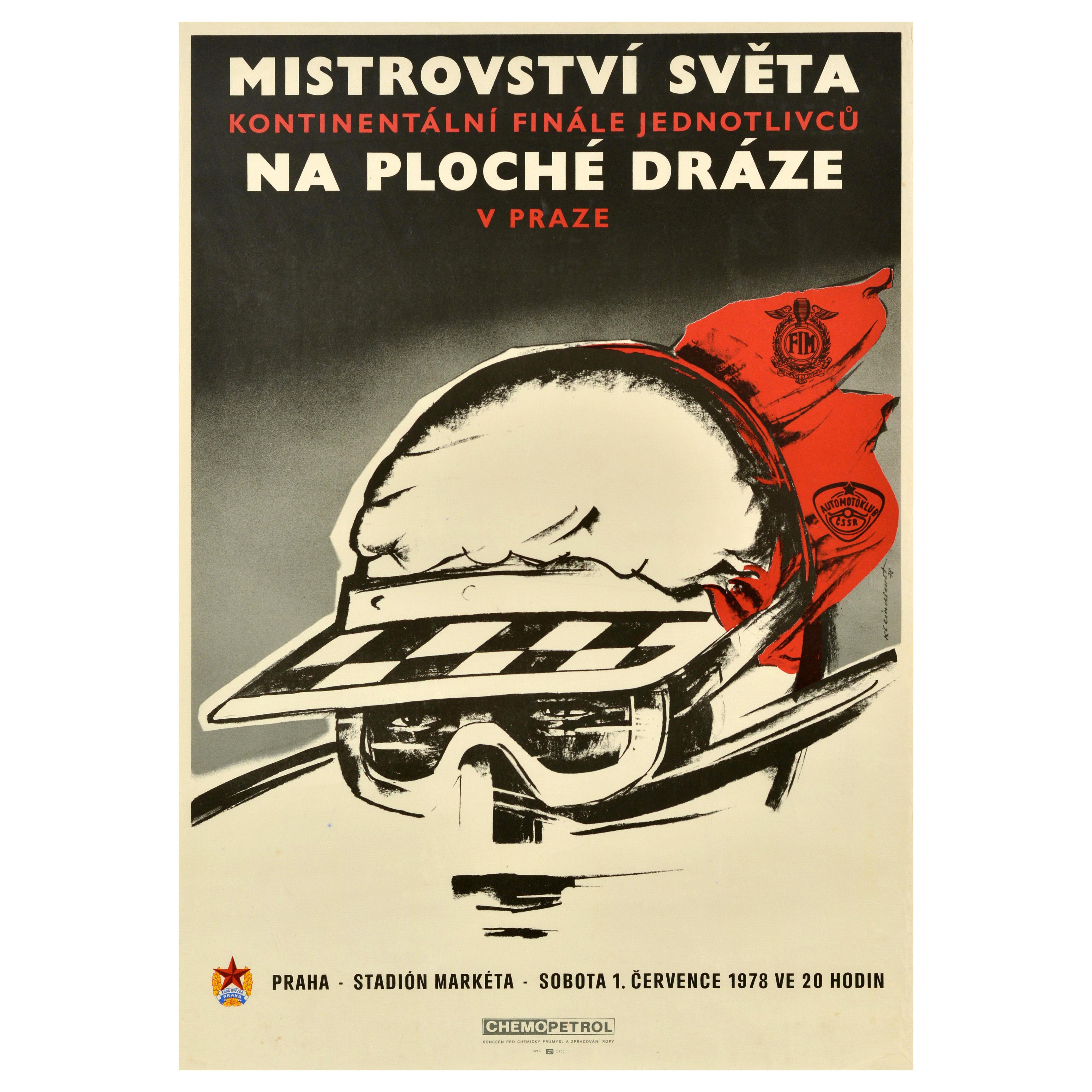 Original-Vintage-Sportplakat, World Championship Continental Individual Final, Original