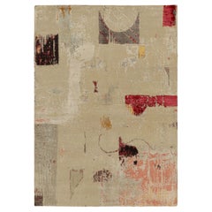 Rug & Kilim’s Abstract Rug in Off-White with Colorful Geometric Patterns