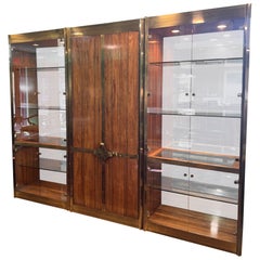 1970's Monumental Mastercraft Display Cases, set of 3