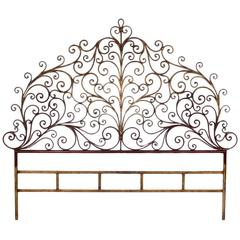 Italian Gilt Metal King-Size Headboard