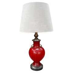 Lampada in vetro di Murano rosso di Seguso