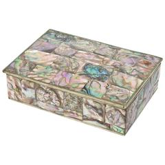Abalone, Brass and Rosewood Hinged Box 11