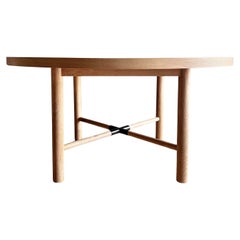 Tavolo da pranzo rotondo con finitura Oak Oak Oak Naturale