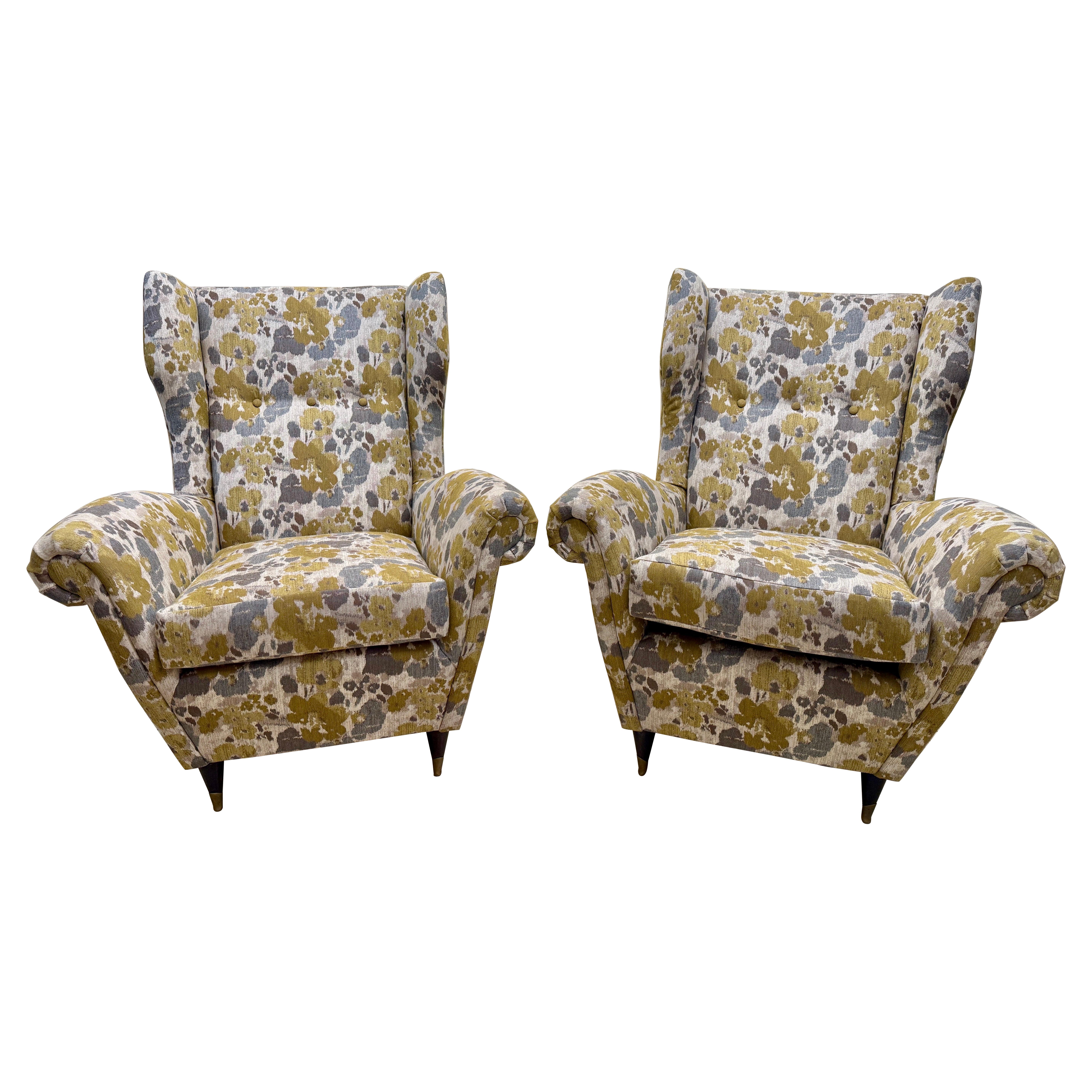 Wichtige italienische Vintage-Ohrensessel mit Ohrensesseln, PAIR im Angebot