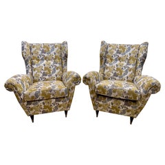 Wichtige italienische Vintage-Ohrensessel mit Ohrensesseln, PAIR