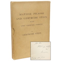Matisse Picasso & Gertrude Stein. 1ST ED, LIMITED ISSUE, PRESENTATION COPY 1933