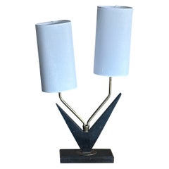 Vintage American Modernist Designer Boomerang Table Lamp