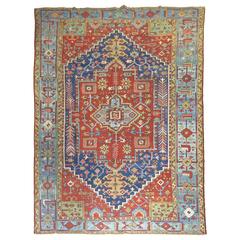 Antique Room Size Persian Heriz Carpet