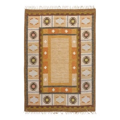 Doris Leslie Blau Warm Nordic Charm: Vintage Swedish Flat-Weave Rug by Ingegerd