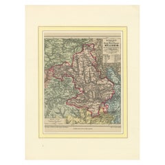 Decorative Map of the Royal Württemberg District of Welzheim, Germany, ca.1880