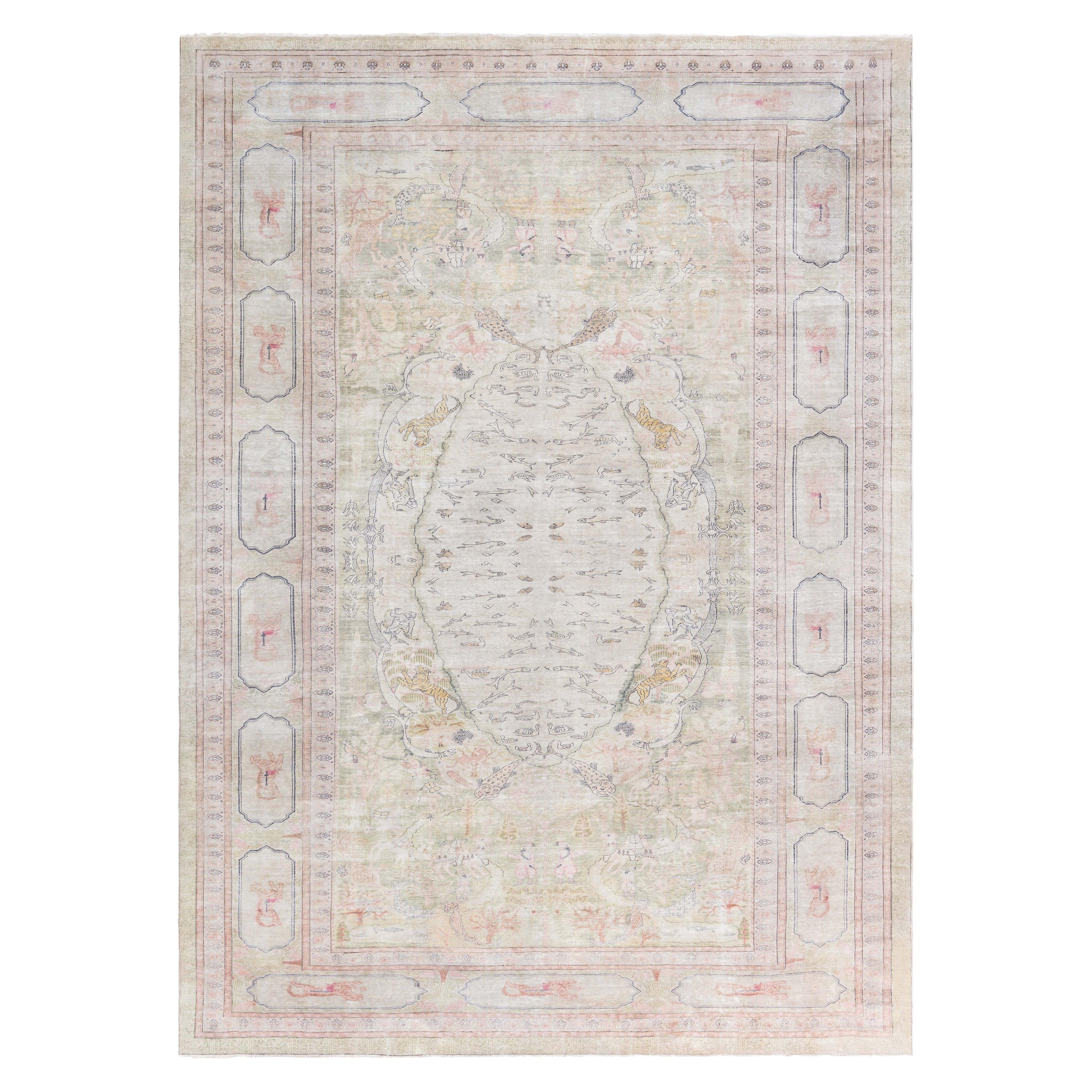 Antique Turkish Hereke Silk Rug Doris Leslie Blau