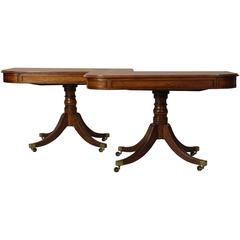 Pair of English Regency D-End Console Tables