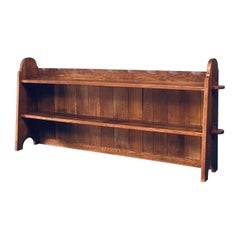 Libreria bassa artigianale Travail Populaire in Oak, Belgio, anni '50