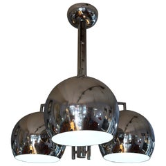 Lampadario a sfera cromato di metà secolo moderno Goffredo Reggiani, Italia, anni '70