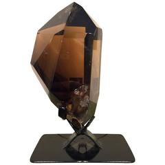 Polished Clear Citrine Crystal Point with Base / Art Accessory