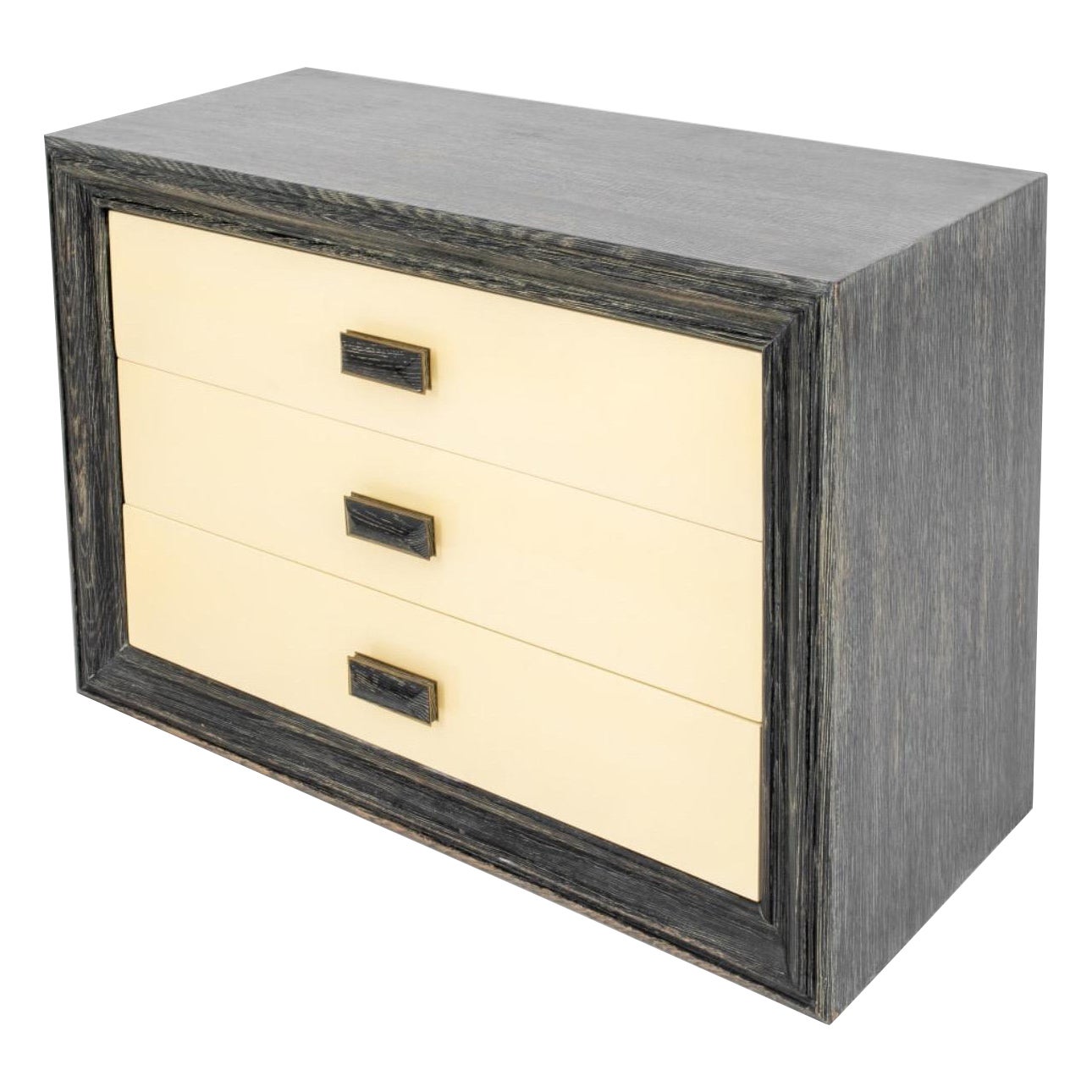 Ultra Rare Vintage Cerused Chest of Drawers from James Mont