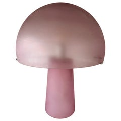 Mushroom Lamp Pink Murano Glass by Cenedese, Italy, 1970s