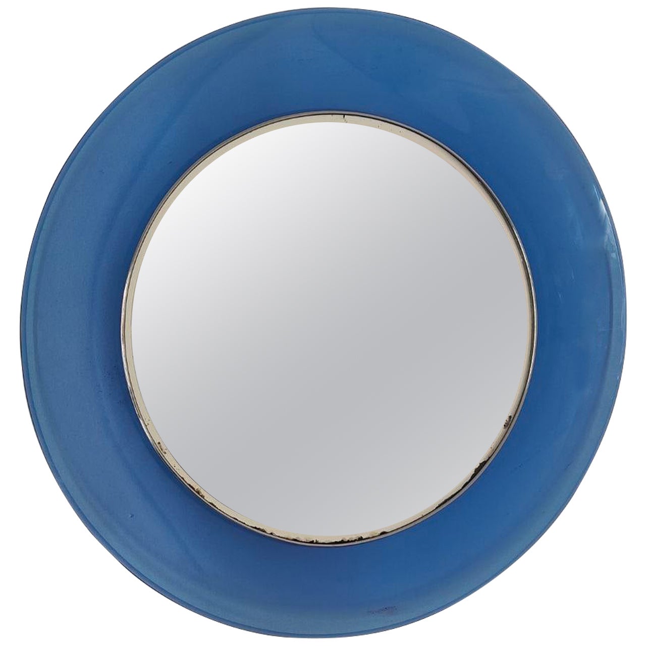 Mirror Cobalt Blue by Max Ingrand for Fontana Arte model 1669, Italy mid-century