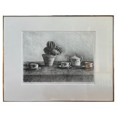 Paul Wiesenfeld Still Life with Cactus I Artist Proof Lithograph 1980