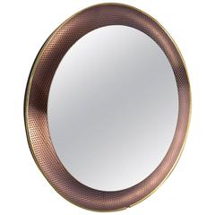 Original Blue Artimeta Backlight Mirror Attributed to Mategot