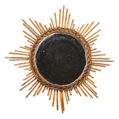 Specchio in rattan, Anni '60