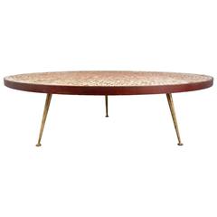 Mid-Century Mosaic Top Low Table 