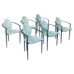 Postmodern Memphis Design Dining Chairs by Belgochrom, Belgium 1980's