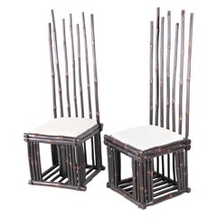 Vintage Pair of bamboo chairs