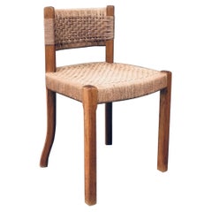 Midcentury Scandinavian Design Rope Side Chair, Sweden 1960's