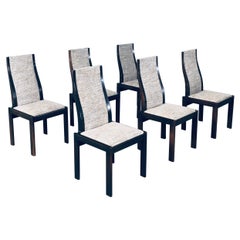 Ensemble de chaises de salle à manger design italien postmoderne des années 1970
