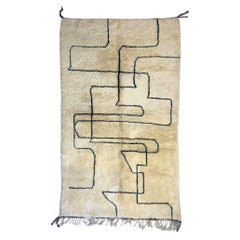 White Moroccan Rug – Enigma Echo  Contemporary Black and White Design